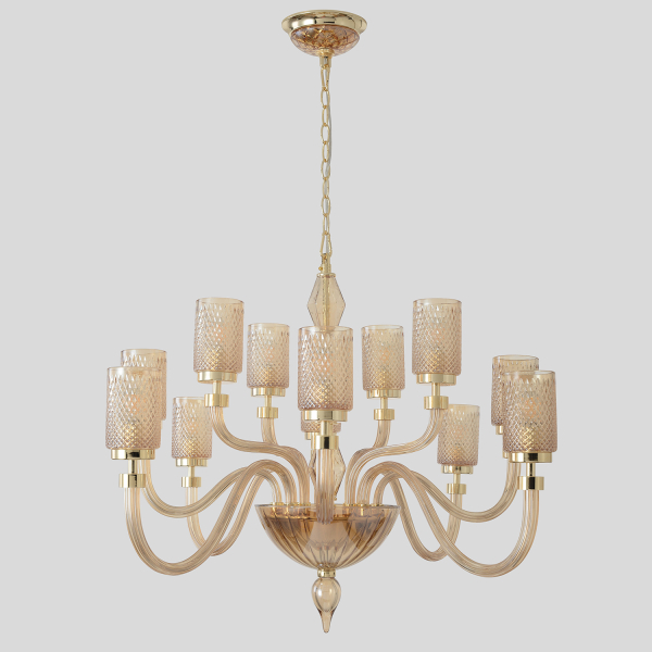 Crystal Lux Люстра Crystal Lux SILVESTRO SP12 AMBER
