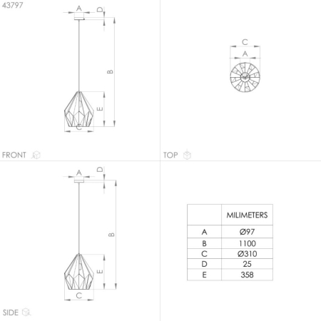 Подвесной светильник EGLO 43814