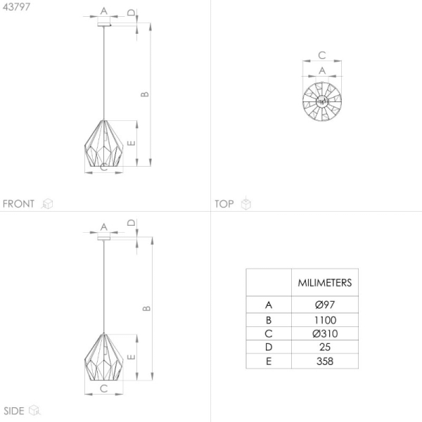 Подвесной светильник EGLO 43814