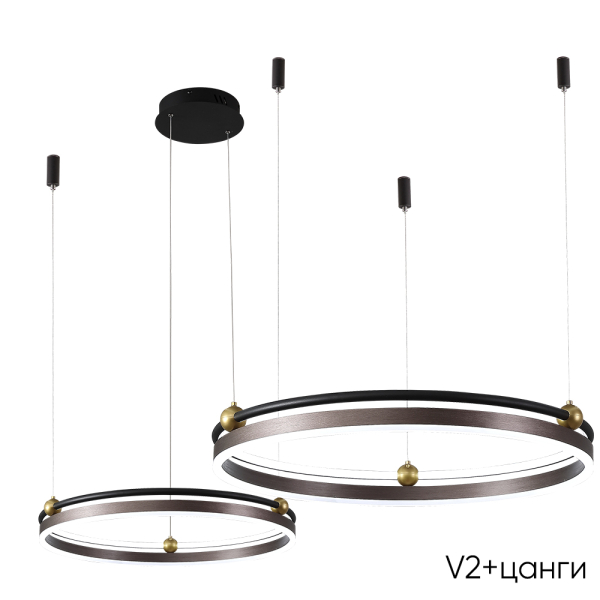 Crystal Lux Люстра Crystal Lux FERNANDO SP123W LED COFFEE/BLACK