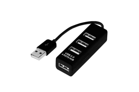 Разветвитель USB на 4 порта черн. Rexant 18-4103