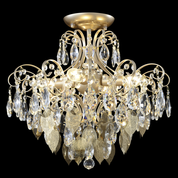 Crystal Lux Светильник потолочный Crystal Lux ESMIRALDA PL4 GOLD