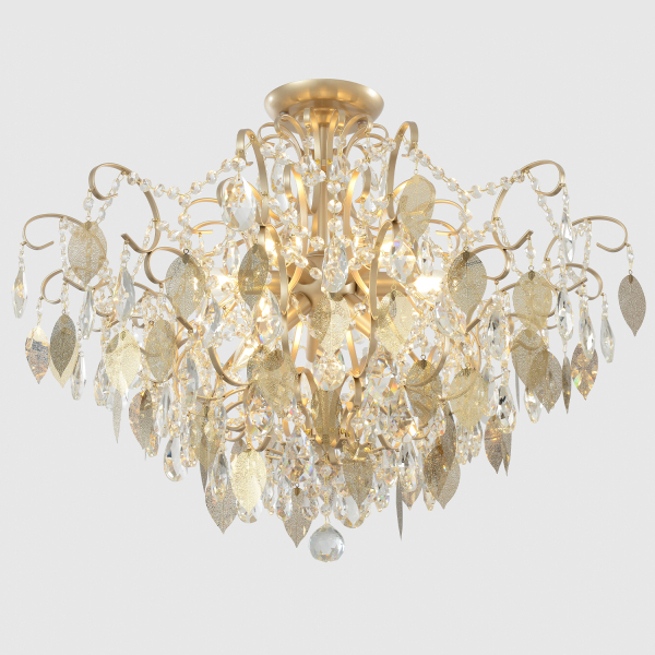 Crystal Lux Светильник потолочный Crystal Lux ESMIRALDA PL9 GOLD