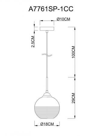 Подвесной светильник ARTE Lamp A7761SP-1CC