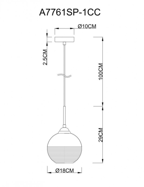 Подвесной светильник ARTE Lamp A7761SP-1CC