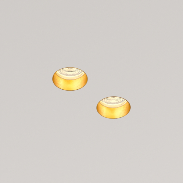 QUASAR 55 DUO FLAT BRASS Встраиваемый потолочный гипсовый светильник