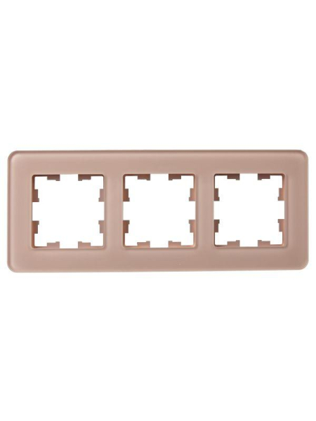 Рамка 3-м BRITE РУ-3-2-Бр стекло дым. RE IEK BR-M32-G-41-K97