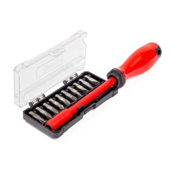 Отвертка диэлектрическая с набором бит "Профи" НИО-2210 (уп.1шт) КВТ 88928