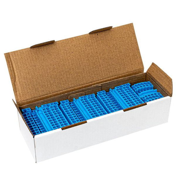 Колодка клеммная ST-2.5 26А пружинная двойн. син. EKF plc-jxb-st-2.5-4-2-blue