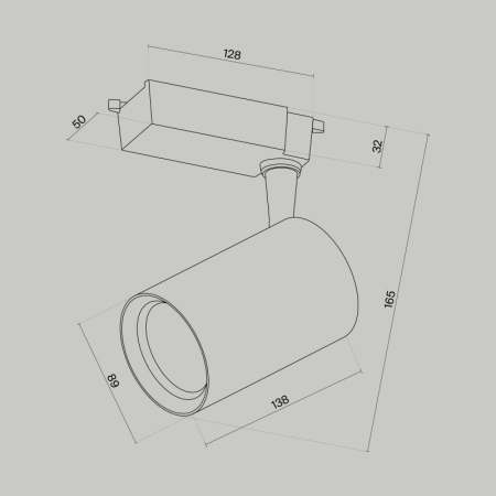 Светильник на шине Maytoni Technical TR003-1-15W3K-W-W