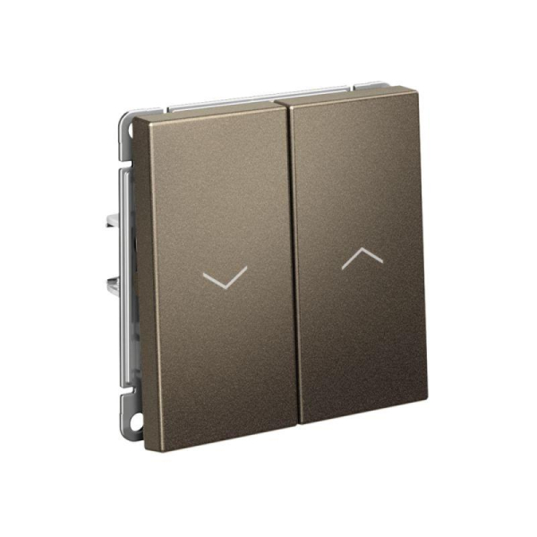 Выключатель для жалюзи 2-кл. ArtGallery 2х (сх. 4) 10А быстрозажим. клем. механизм мокко SE GAL000619S