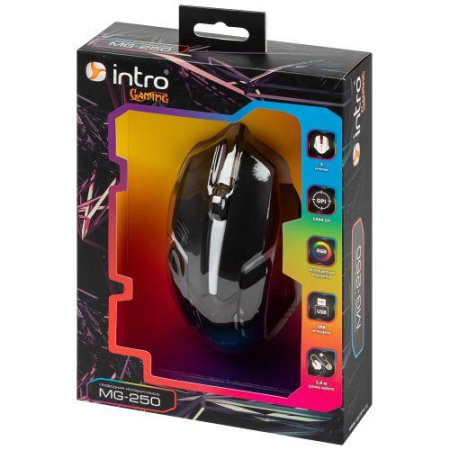 Мышь MG250 игровая проводная 1000dpi черн. Intro Б0056134