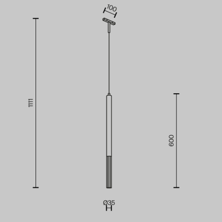 Светильник на шине Maytoni Technical TR179-1-5WTW-M-B