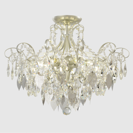 Crystal Lux Светильник потолочный Crystal Lux ESMIRALDA PL6 SILVER