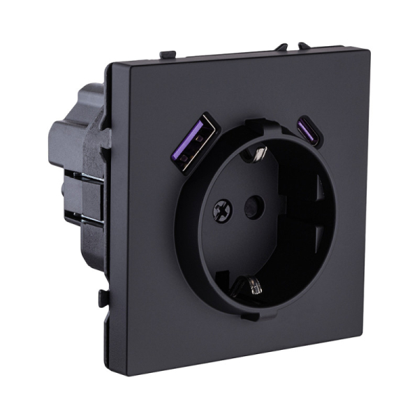 Розетка KOLLINGER EC-016BK