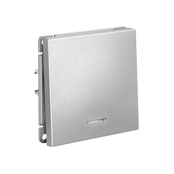 Выключатель 1-кл. ArtGallery 10AX с подсветкой быстрозажим. клем. механизм алюм. SE GAL000313S