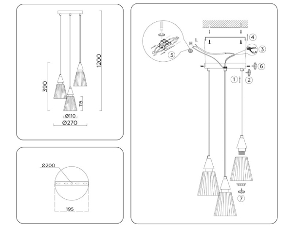 Подвесной светильник Ambrella Light LH58112