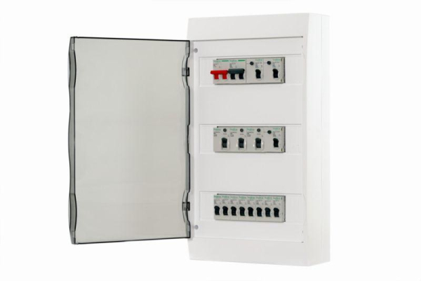 Бокс навесной ОП City9 Box 3 ряда 36мод. с прозр. дверцей SE EZ9E312S2SRU