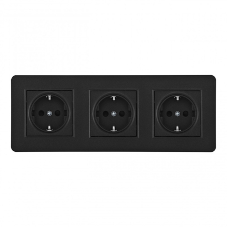 Розетка Arte Milano SET16-3-40-1x3 black