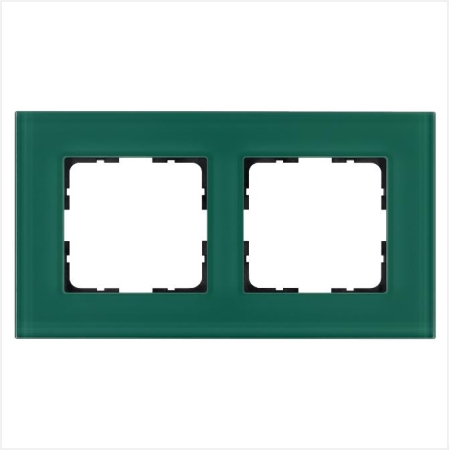 Рамка 2-м G-Glass стекло лазурн. Jasmart G1002GJ