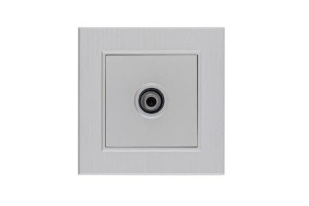 Розетка TV проходная Karea LINE STAR жемчуж. Makel 86100007