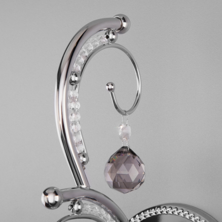 Бра Eurosvet 10107/1 хром/дымчатый хрусталь Strotskis