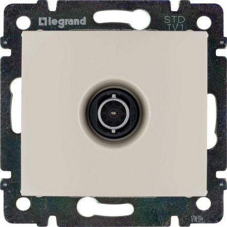 Розетка телевизионная TV СП Valena 1.5дБ 2400МГц с топологией "звезда" механизм сл. кость IEK 774329