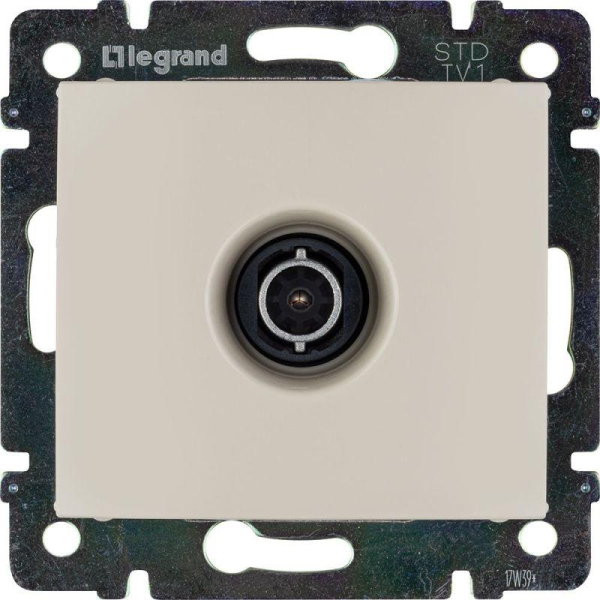 Розетка телевизионная TV СП Valena 1.5дБ 2400МГц с топологией "звезда" механизм сл. кость IEK 774329