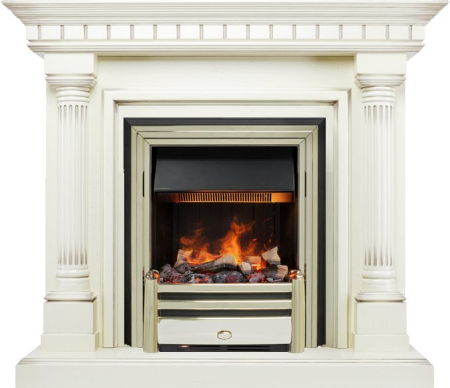 Dimplex Каминокомплект Dallas - Слоновая кость с патиной с очагом Cavendish