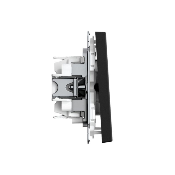 Переключатель 1-кл. ArtGallery IP44 10AX быстрозажим. клем. механизм карбон SE GAL441061S