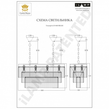 Каскадная люстра iLamp 6119-800 BR