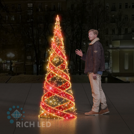 Спиральная елка, 210*80 см, 24В