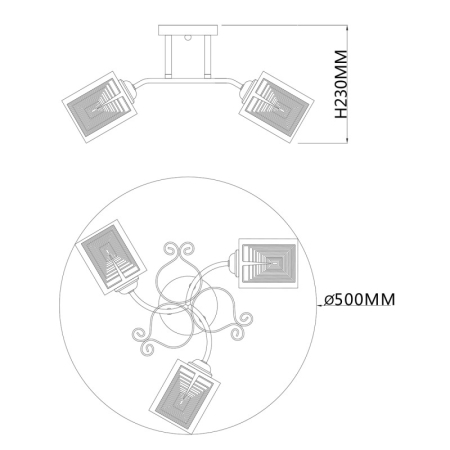 Накладная люстра Escada 1105/3PL