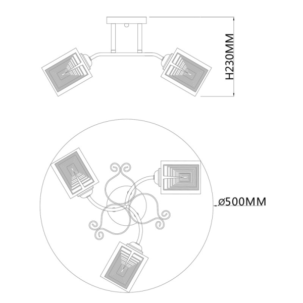 Накладная люстра Escada 1105/3PL