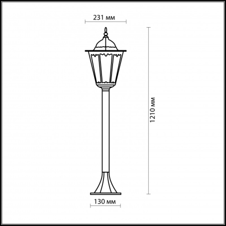 Садово-парковый светильник Odeon Light 2322/1F