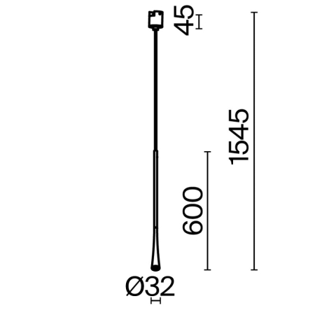 Светильник на шине Maytoni Technical TR168-1-7W3K-M-B