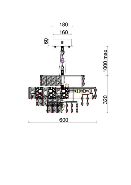 Подвесная люстра Fluorite FL1060-16P