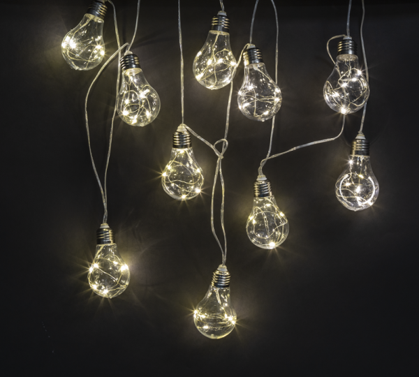 Гирлянда светодиодная "Лампочки" 93 676 NGF-D024-03 3м 100LED WW IP20 3AA Navigator 93676