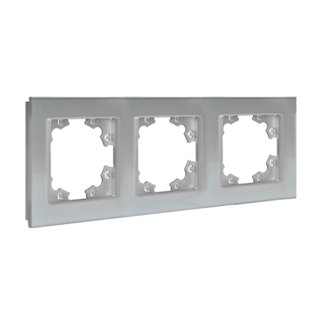 Рамка 3-м Афина стеклянная серебр. UNIVersal 2268