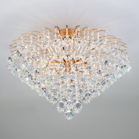 Накладная люстра Eurosvet 3299/9 золото/прозрачный хрусталь Strotskis