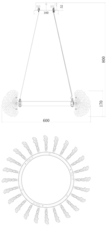 Подвесная люстра Fluorite FL1094-6P