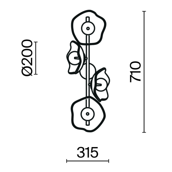 Бра Maytoni MOD207WL-04BS