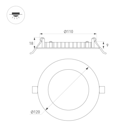 Встраиваемый светильник Arlight 041903