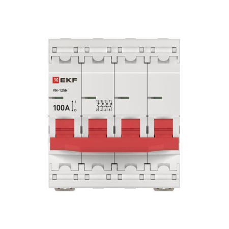Выключатель нагрузки 4п 100А ВН-125N PROxima EKF S1254100