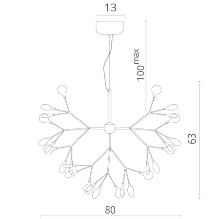 Подвесная люстра Divinare 1290/03 SP-45