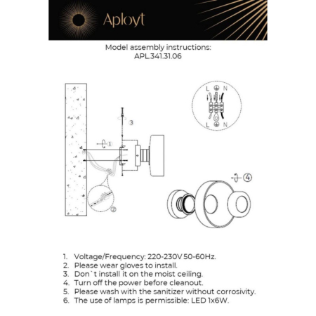 Бра APLOYT APL.341.31.06