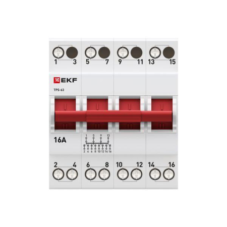 Переключатель трехпозиционный ТПС-63 4P 16А PROxima EKF TPS416