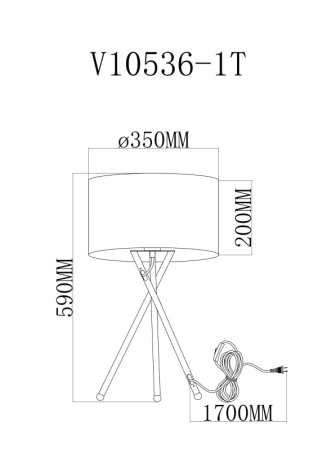 Настольная лампа Moderli V11598-1T