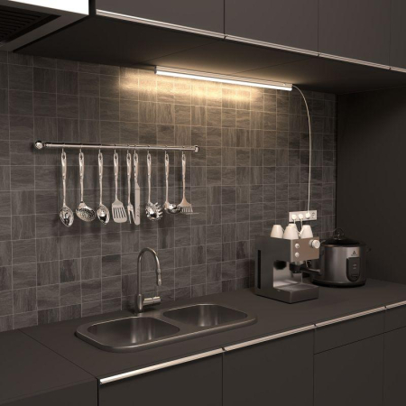 Светильник светодиодный Black 12Вт 4000К IP20 1000лм 170-264В 865х22х36мм ДВО линейный накладной бел. GAUSS 130511212