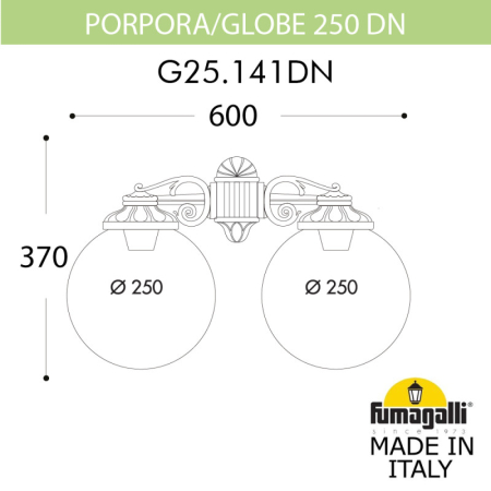 Светильник настенный Fumagalli G25.141.000.WZF1RDN